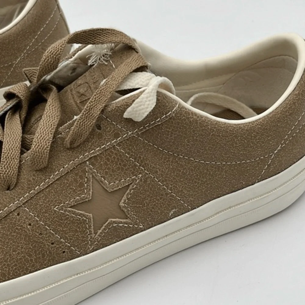 CONVERSE One Star Pro Mens 11 Womens 12.5 Tan Leather Sneakers Star NWT Shoes - Picture 8 of 15